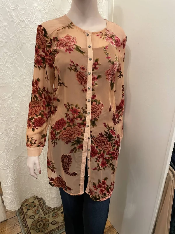 Isla Tunic In Peach, Merlot Trend Setting Wardrobe