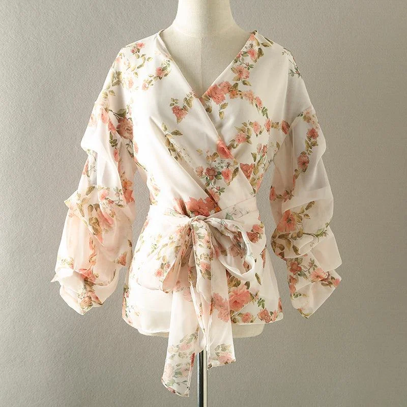 FLORAL DREAM WRAP TOP Great Prices On Feminine Styles