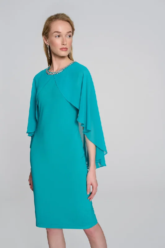 Silky Knit and Chiffon Cape Dress Best Sellers