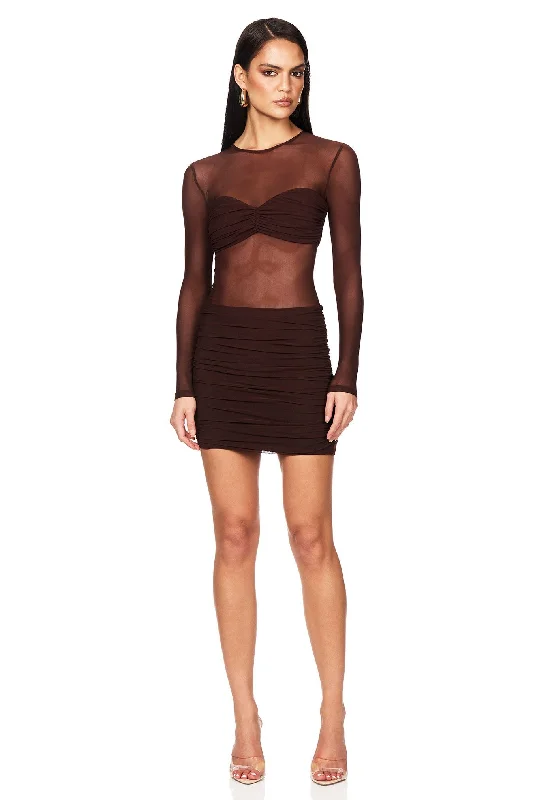 Nookie Eclipse Mini Dress - Cocoa Fashion Sale