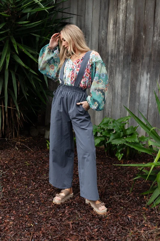 Garland Wide Leg Jumpsuit - Navy Seasonal Trends