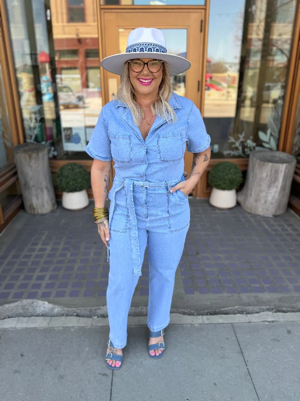 Kendall Denim Jumpsuit-Final Sale Online Only Modern Glamour