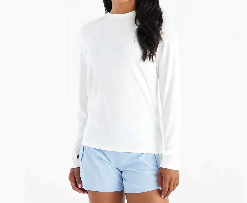 Shade Long Sleeve Ii Top In Bright White Stylish Savings