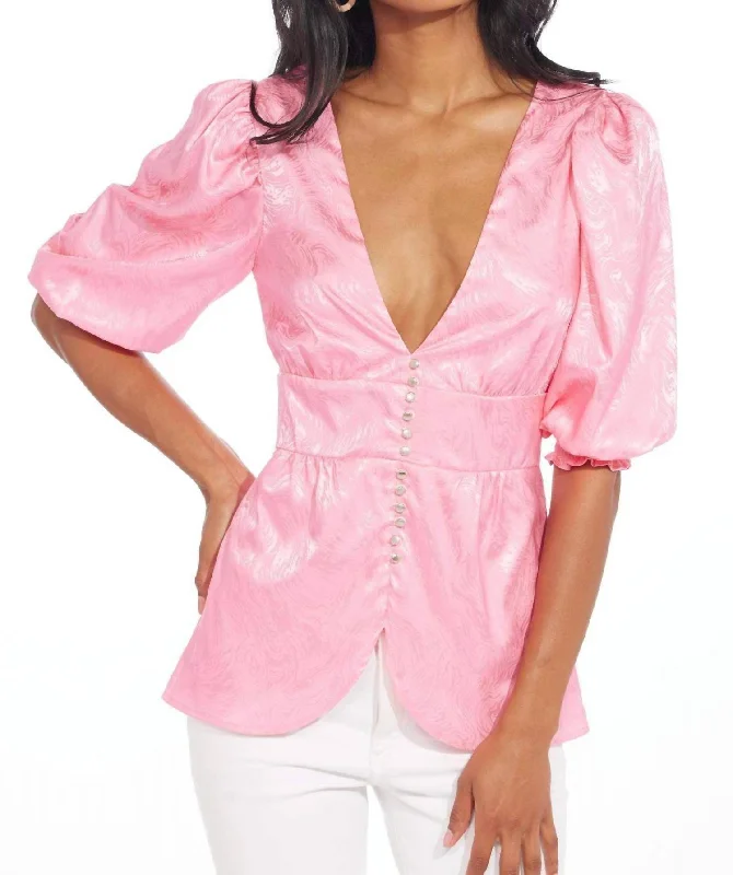 Peterson Top In Bubblegum Pink Durable Fashion Picks