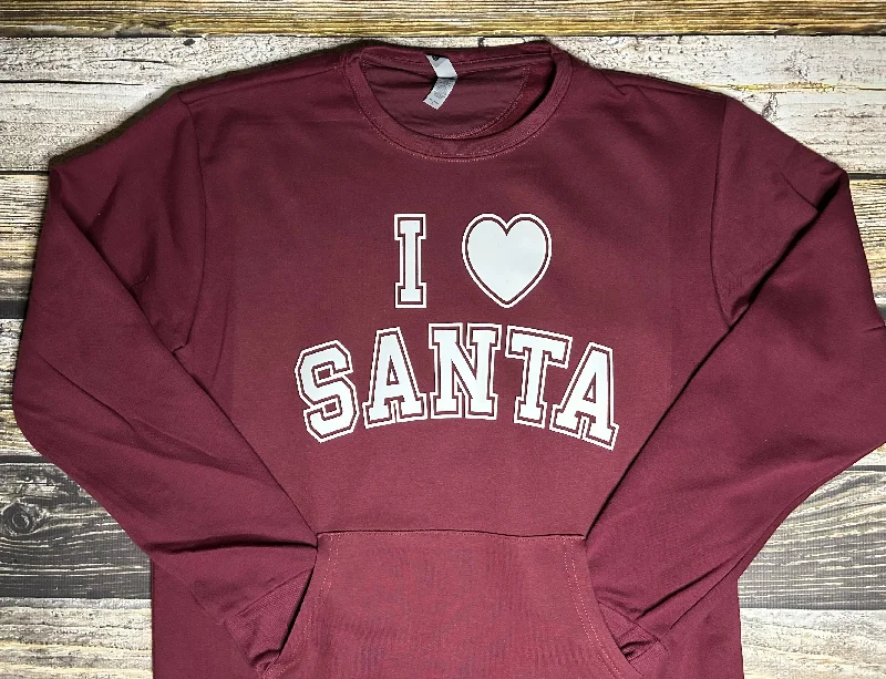 I love Santa Crew Neck Disco - Inspired Retro Dance Look