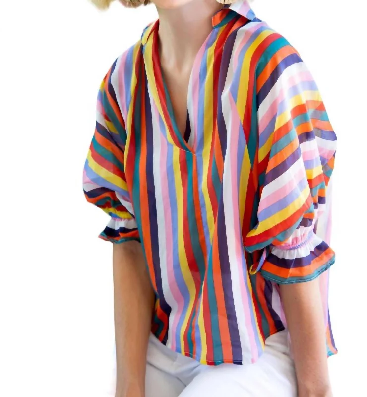 Alejandra Striped Top In Fiesta Fringe Chic Trends For The Fashion Savvy