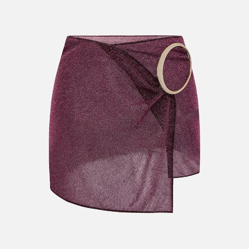 Oseree Lumiere Maxi O Mini Skirt - Purple Popular Collection