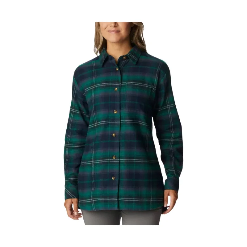 Columbia Women's Holly Hideaway Flannel Shirt - Spruce Multi FINAL SALE Versatile Wardrobe Essentials