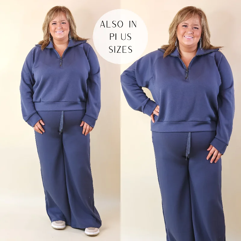 SPANX | AirEssentials Half Zip in Dark Storm (Heather Navy) Hot Deals