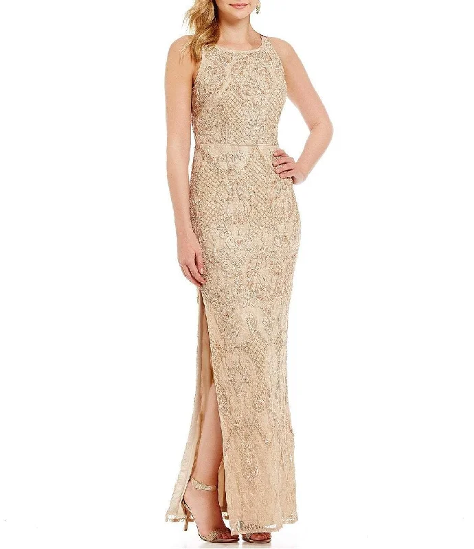 Aidan Mattox - MD1E200658 Ornate Embroidered Lace Gown New Arrivals