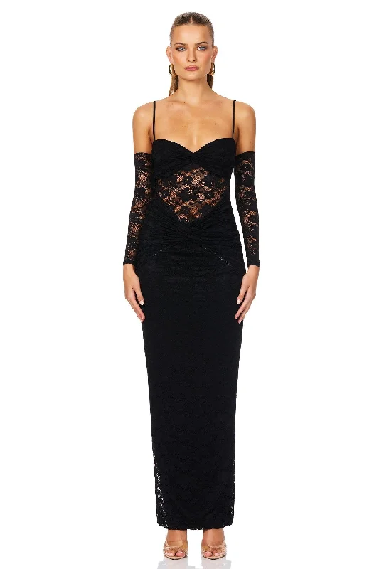 Nookie Lene Lace Maxi Dress - Black Low Price Special