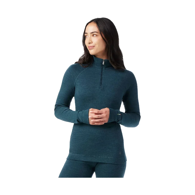 Smartwool Women's Classic Thermal Merino Layer Quarter Zip - Twilight Blue Heather Athleisure Wear Promotion