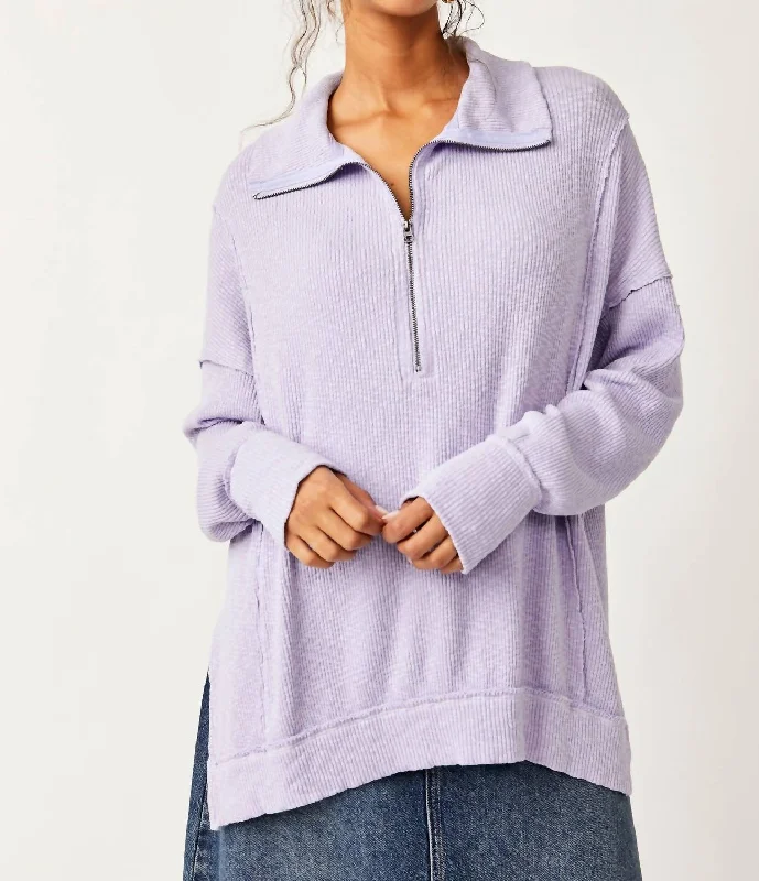 Walk Away Tunic Top In Lavender Graceful Cut