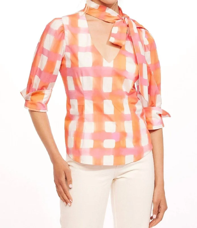 Natalya Top In Morning Plaid Stylish Basics