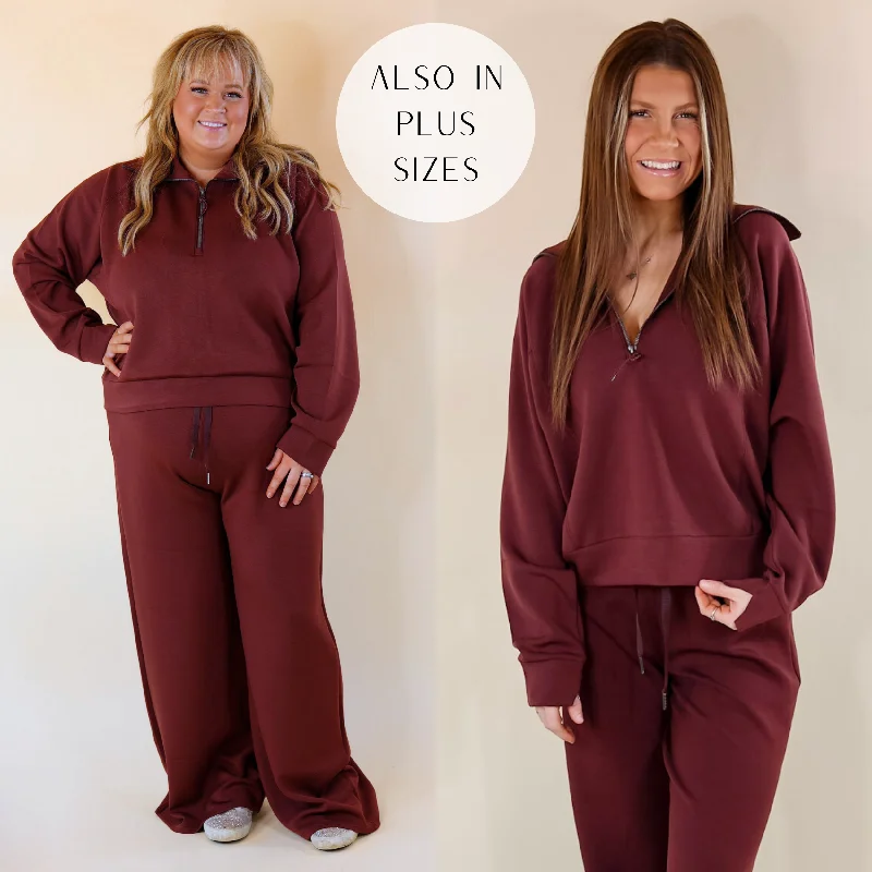 SPANX | AirEssentials Half Zip in Maroon Season Appropriate Women's Collection