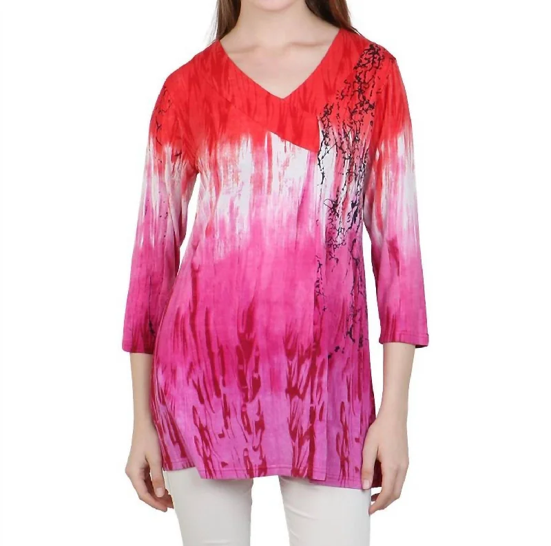 Poppy V-Neck Tunic In Multi Limited Time Offers