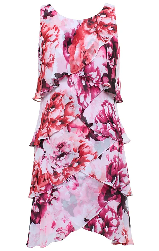 Floral Chiffon Artichoke Tiered Dress Unbeatable Prices