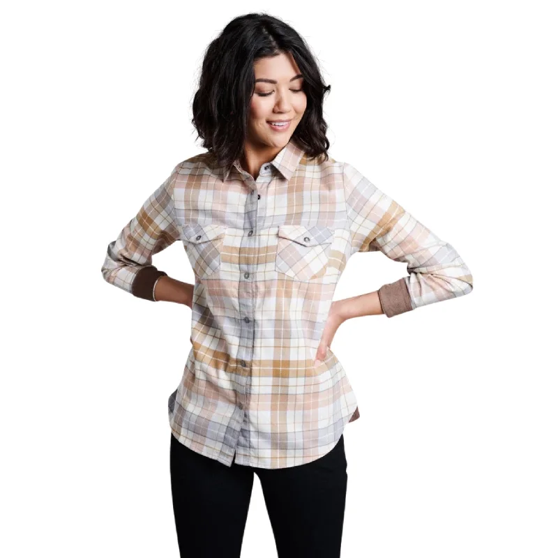 Kuhl Women's Tess Flannel Long Sleeve Shirt - Rose Quartz - ONLINE STORE CREDIT/EXCHANGE ONLY Limited Time Offers