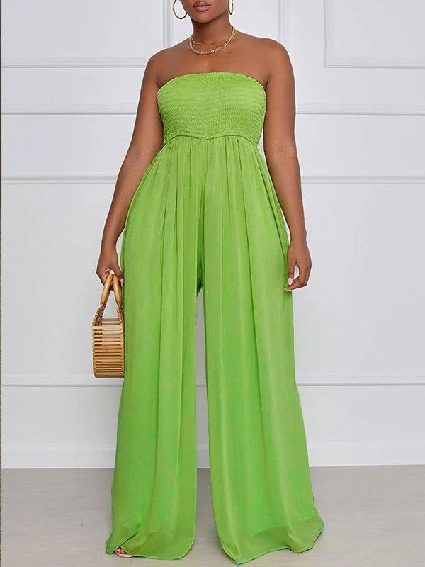 Bandeau Wide-Leg Jumpsuit Spring Fashion