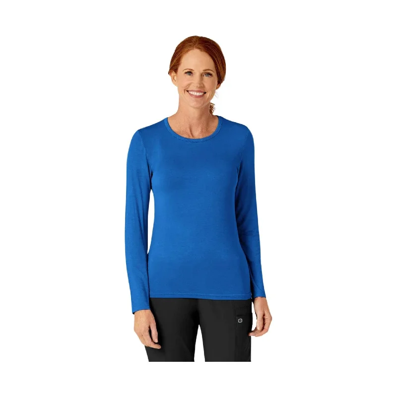 WonderWink Women's Silky Long Sleeve Top - Royal Women's Fashion Hotspots