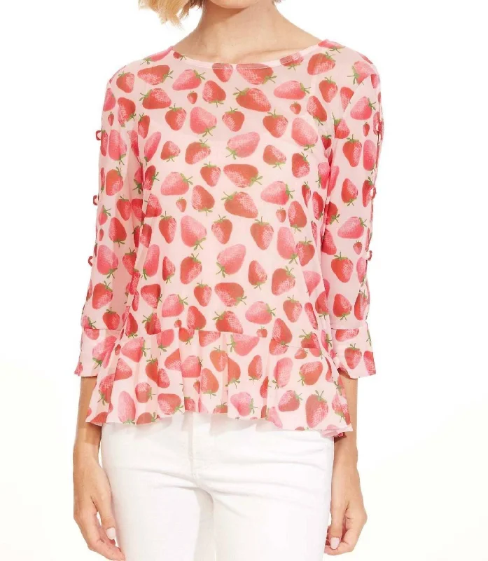 Belinda Top In Strawberry Fields Wardrobe Refresh