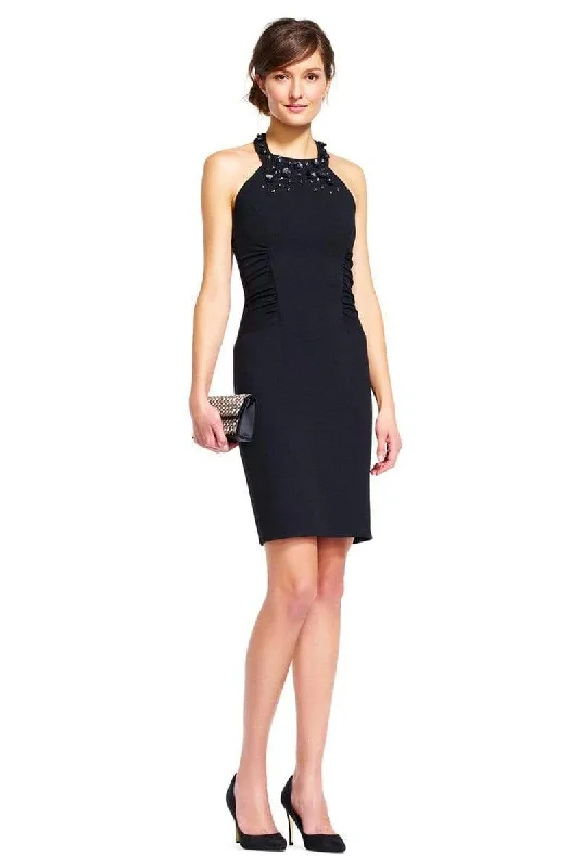 Adrianna Papell - AP1D100855 Embellished Halter Sheath Dress Fashion For Every Occasion