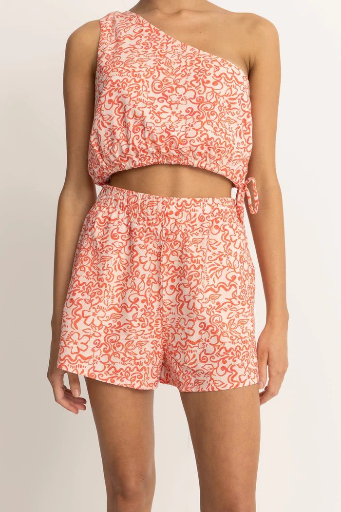 Rhythm Islander Floral Beach Short - CORAL Trendy Street Style