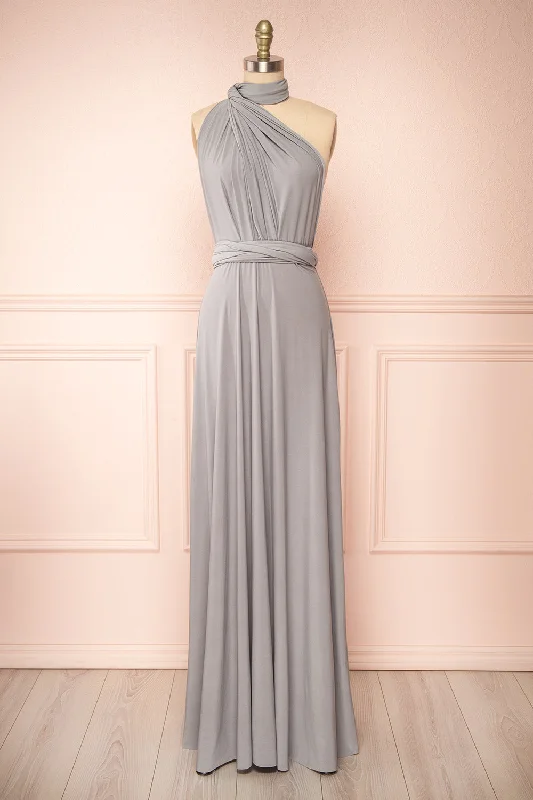 Violaine Grey | Convertible Maxi Dress Trend Setting Wardrobe