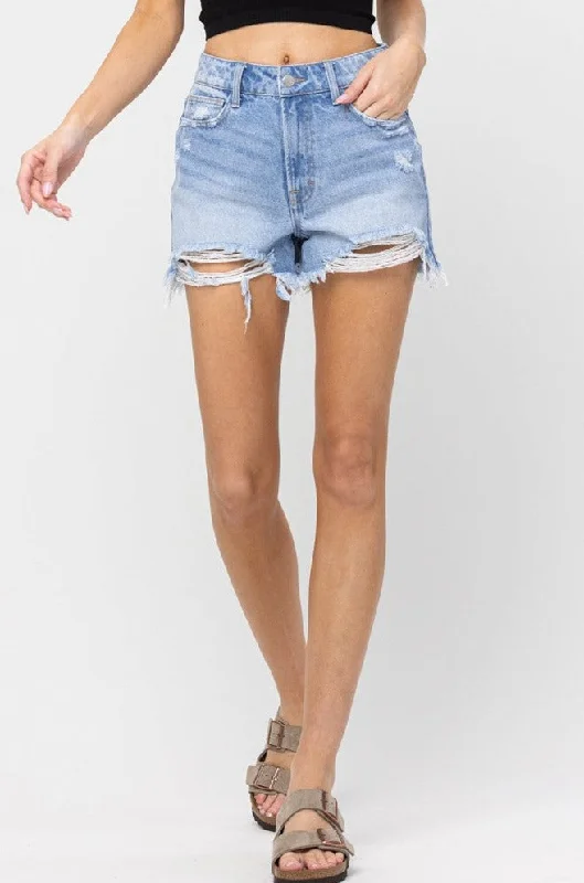 Mid Rise Distressed Shorts Trendy Clothing Sale