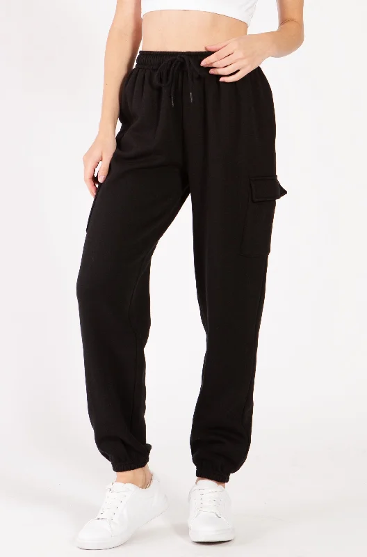 Oversized Fleece Cargo Sweatpants Women's Fashion Hotspots