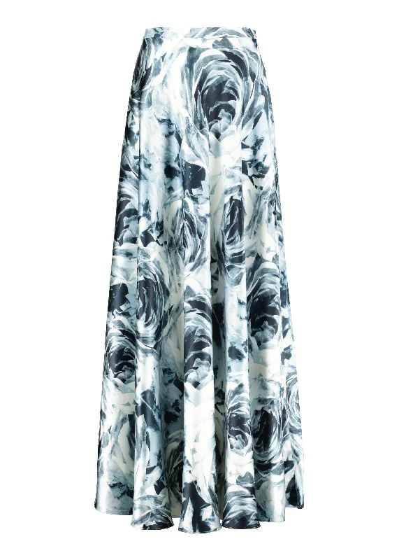 SILENE ROSE SILK MAXI SKIRT Urban Femme Streetwear