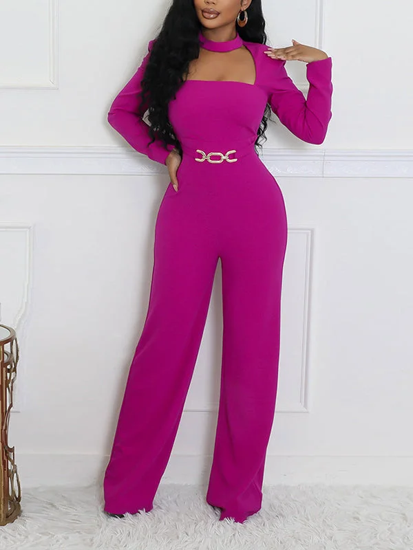 Solid Square-Neck Jumpsuit Stupidly Low Prices