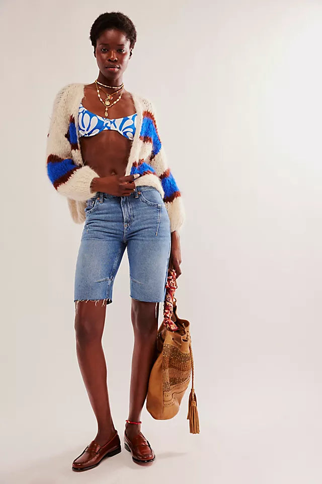 Free People We The Free Ghost Town Long Shorts - Bodie Blue Great Deals On Ethnic Cultural Wear