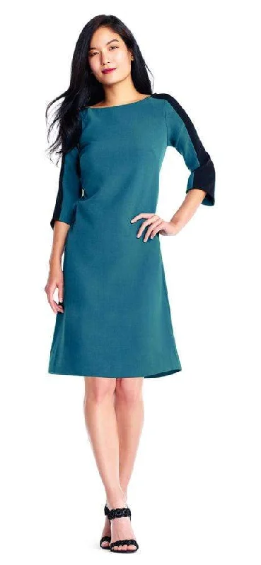 Adrianna Papell - AP1D101471 Bateau A-Line Cocktail Dress The Epitome Of Modern Women's Fashion