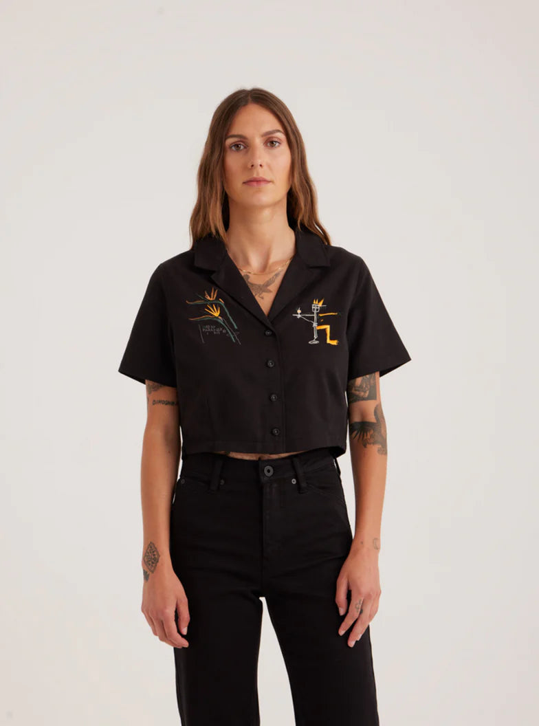 Roark Camp Shirt Basquiat - BLACK Stylish Spring Fashion