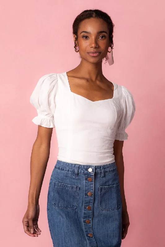 Ballerina Top in White - FINAL SALE Unleash Your Fashion