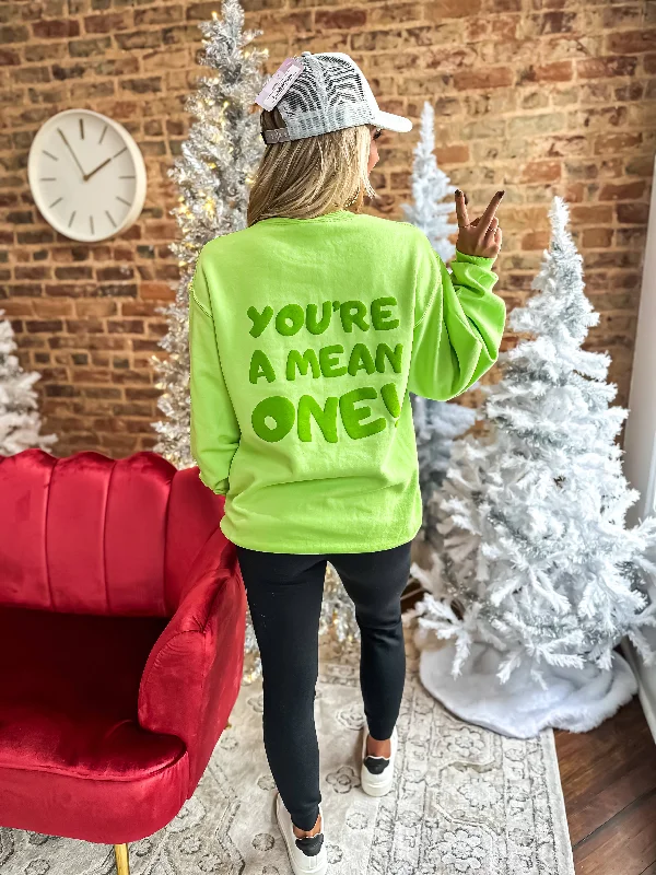 Green You’re a Mean One Crewneck Luxury Fashion