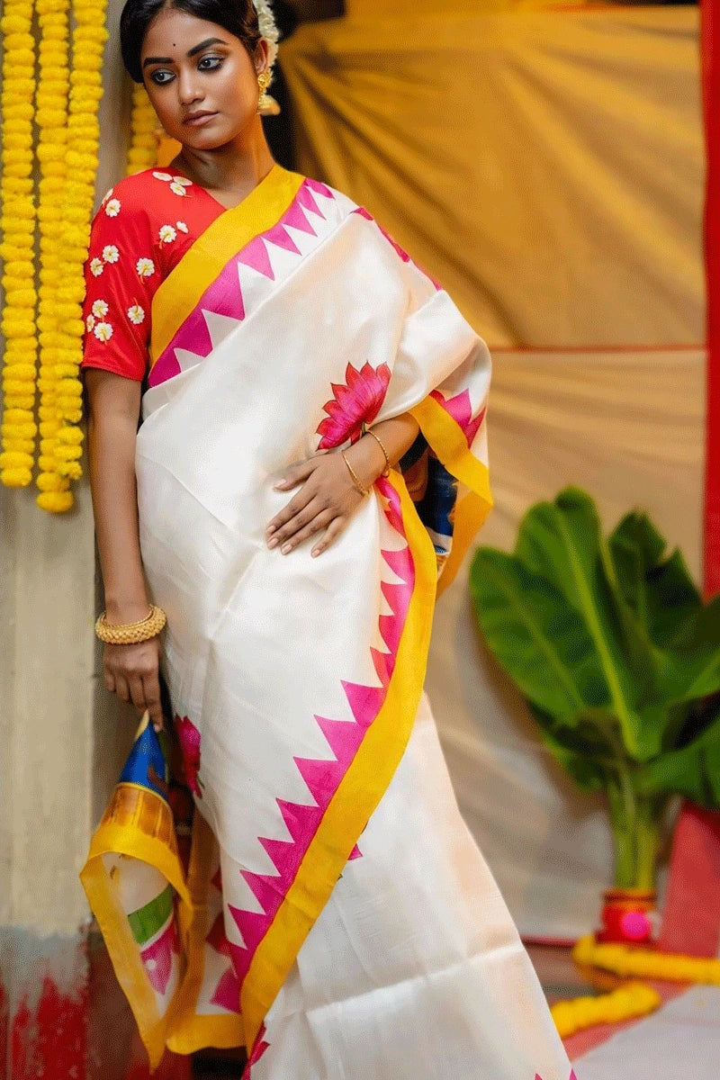 Bengali Special Durga Puja Linen Sarees Online High End Designer Brands Discount