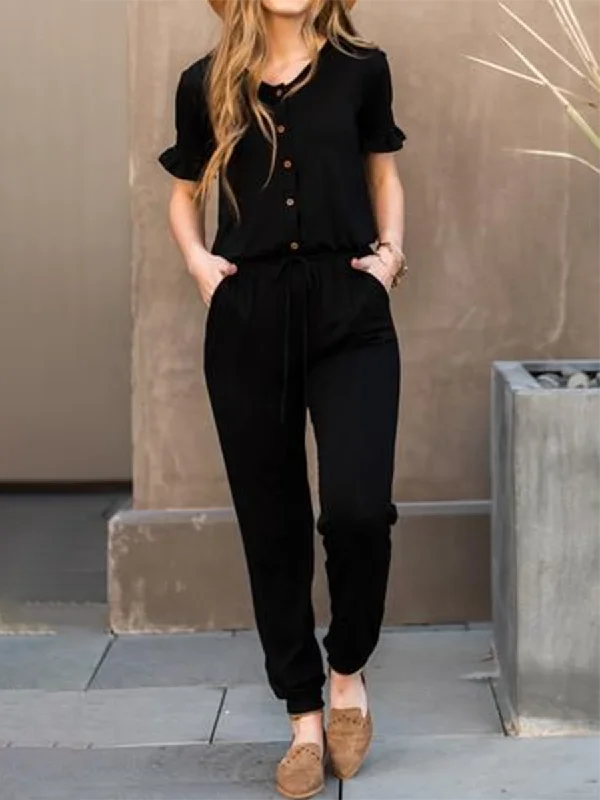 Cotton and Linen Jumpsuit Alluring Design