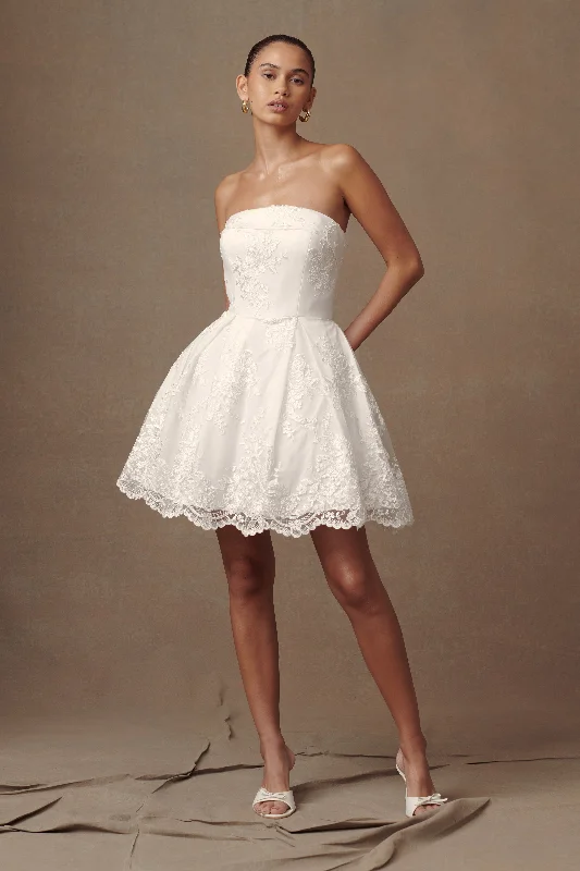 Eileen Lace Mini Dress - White Huge Discounts This Week