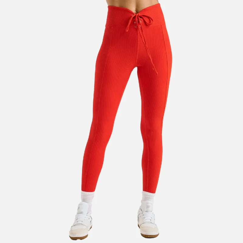 Year of Ours Ribbed Football Legging - Red Eco Friendly Fashion Sale