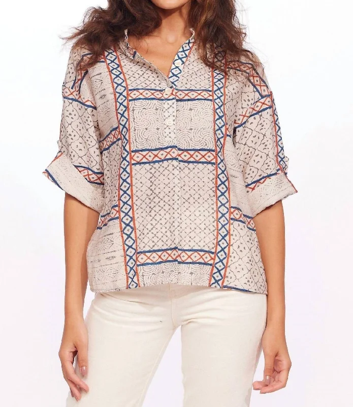 Claire Sedona Top In Beige Clay Trend Setting Threads