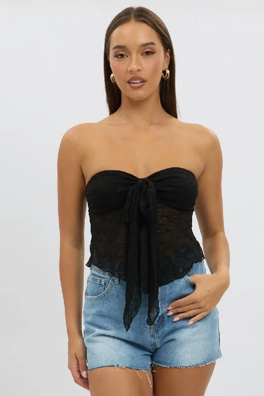 Black Boob Tube Top Lace Special Offer For You