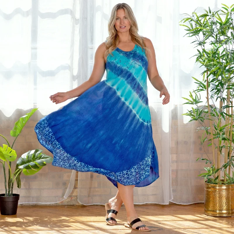 Just My Stripe Tie-Dye Long Dress | Fair Trade Spring Fashion