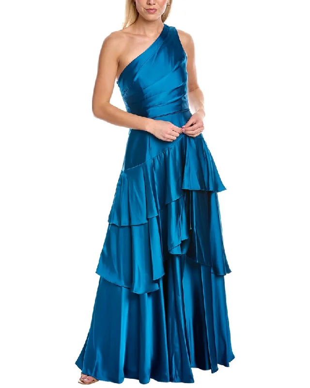 Aidan Mattox One-Shoulder Gown Designer Wear On Sale