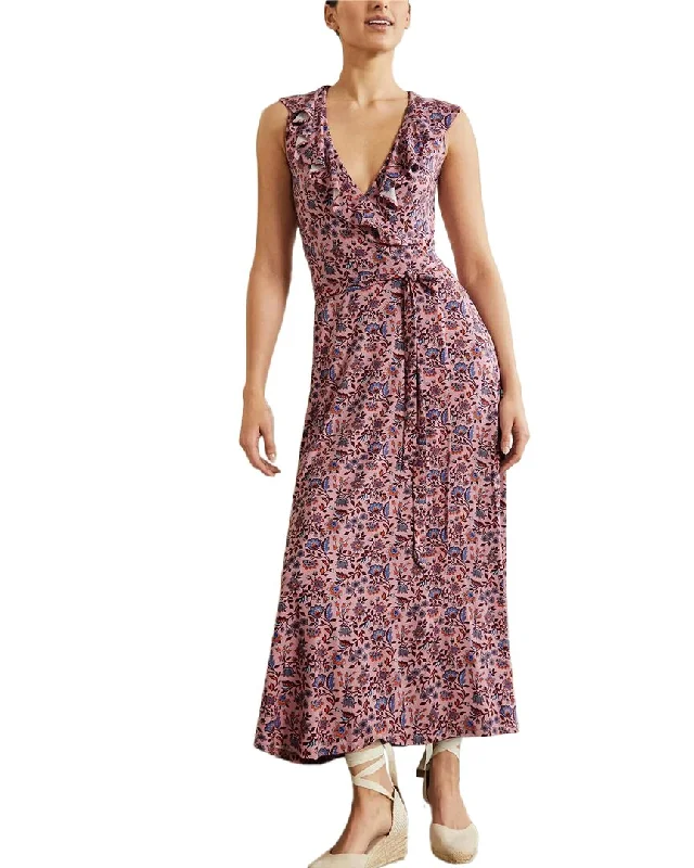 Boden Saskia Wrap Jersey Maxi Dress Hot Brand Discounts