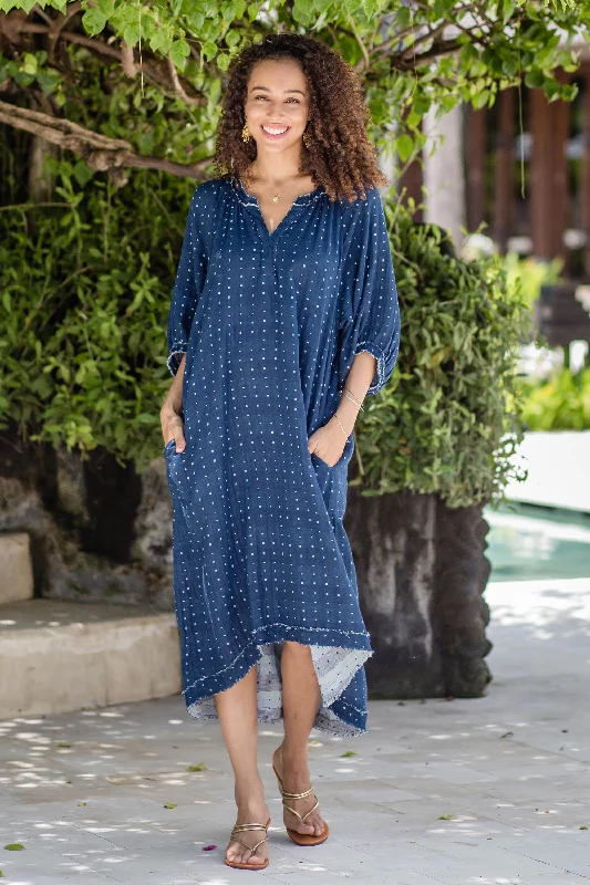 Chao Phraya Shores Tunic-Style Cotton Dress Urban Femme Streetwear