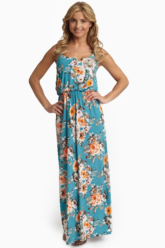 Jade Vibrant Floral Maxi Dress Style Without Limits