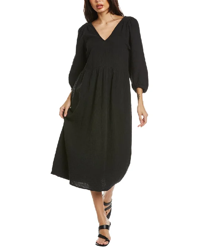 Madewell Lightspun V-Neck Midi Dress Fashion Essentials