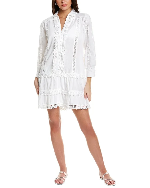 Melissa Odabash Lucia Linen-Blend Mini Dress Final Sale